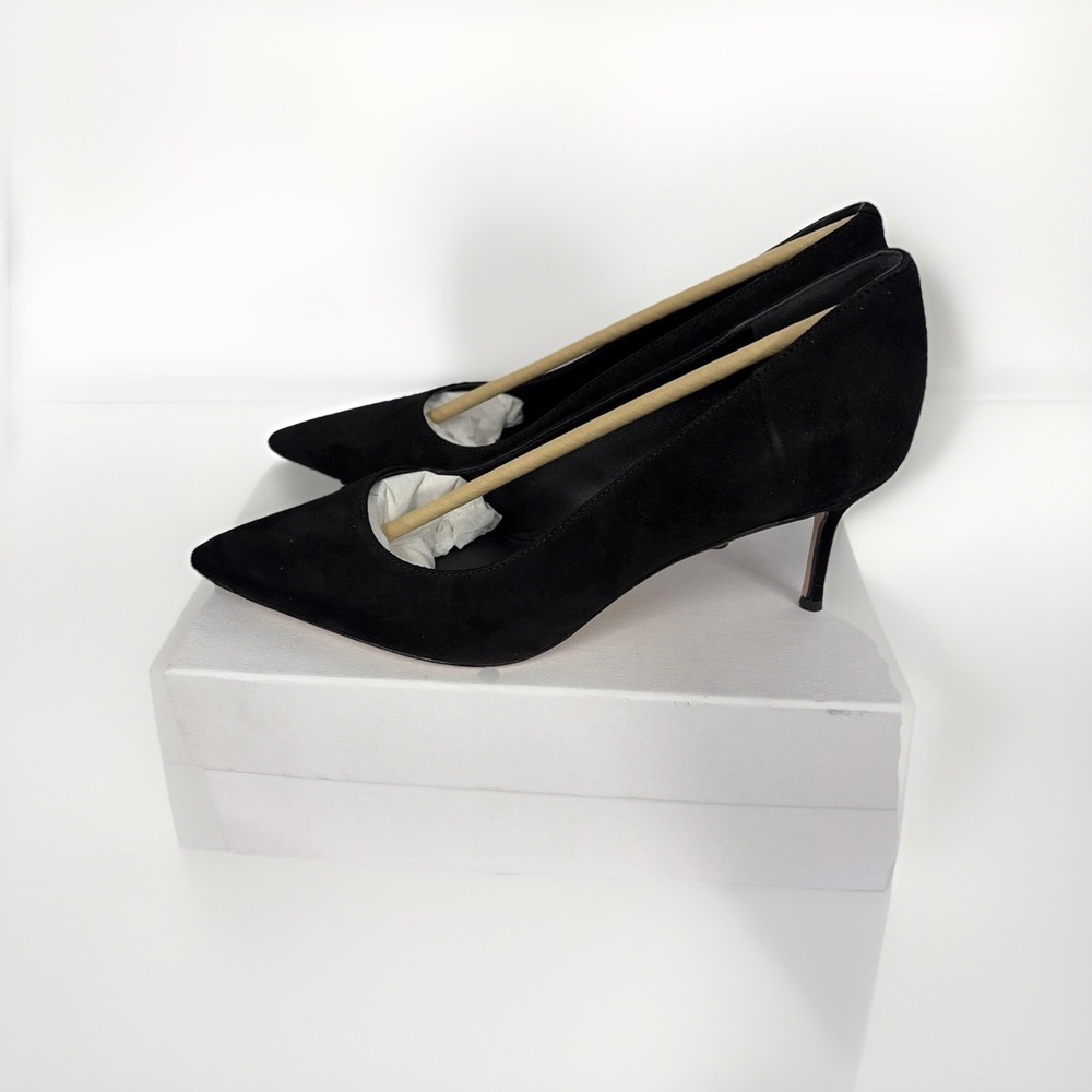 VERONICA BEARD RITA SUEDE PUMP SIZE 10M BLACK J3727L4001 BRAND NEW NIB authentic
